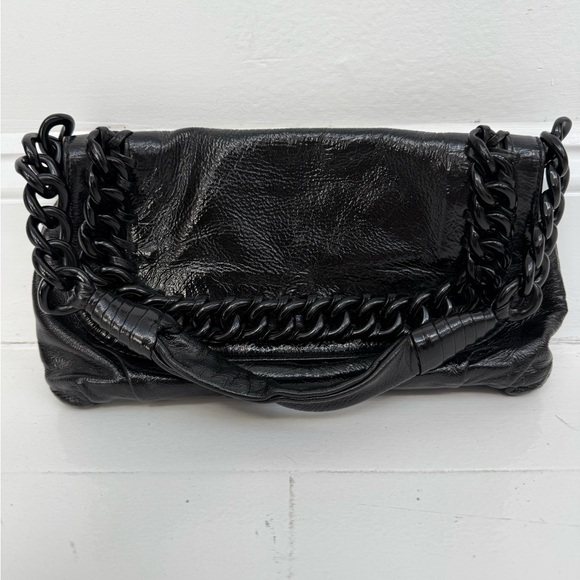 Michael Kors Black Leather Chain Shoulder Bag. - Picture 2 of 12